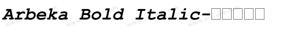 Arbeka Bold Italic字体转换